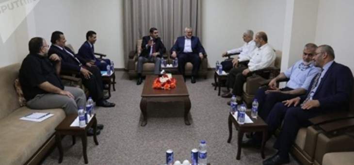 قيادة حركة حماس تستقبل وفد المخابرات المصرية في غزة