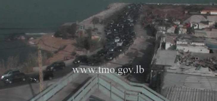 حركة المرور كثيفة على الطريق البحرية من انطلياس باتجاه بيروت