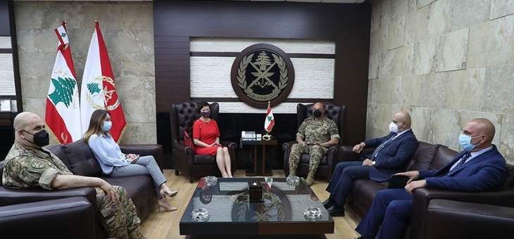 قائد الجيش التقى الممثلة الخاصة للأمين العام للأمم المتحدة في لبنان 