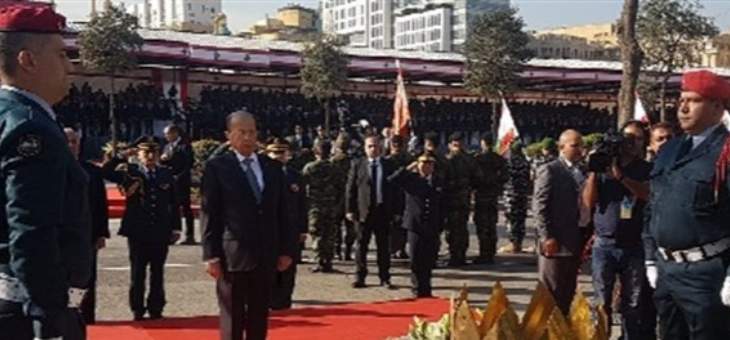 وصول الرئيس عون الى الكلية الحربية للمشاركة باحتفال عيد الجيش
