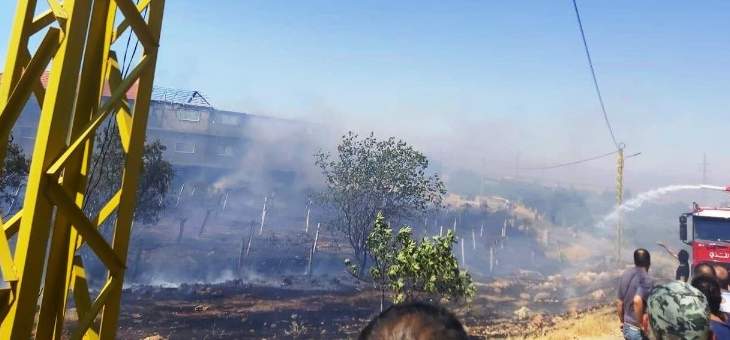 النشرة: إخماد حريق شب في عدد من البساتين في منطقة تلال الفار بالهرمل