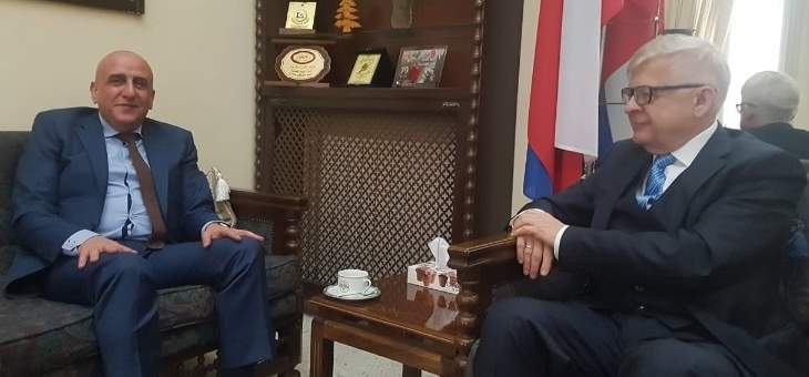 طارق الداوود زار زاسبكين: توافق على التنسيق لمصلحة لبنان