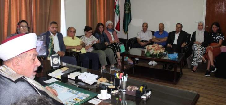المفتي سوسان: للتوصل الى حل يحفظ كرامة عيش الفلسطينيين ووجودهم بلبنان