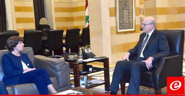 Caretaker Prime Minister Najib Mikati meets with French Foreign Minister and discusses Israeli aggression, Resolution 1701, and budget allocations in Lebanon